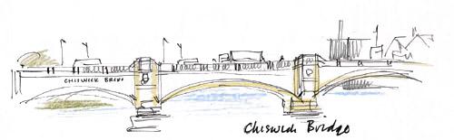 Drawing of Chiswick bridge
