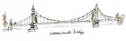 Hammersmith Bridge drawing