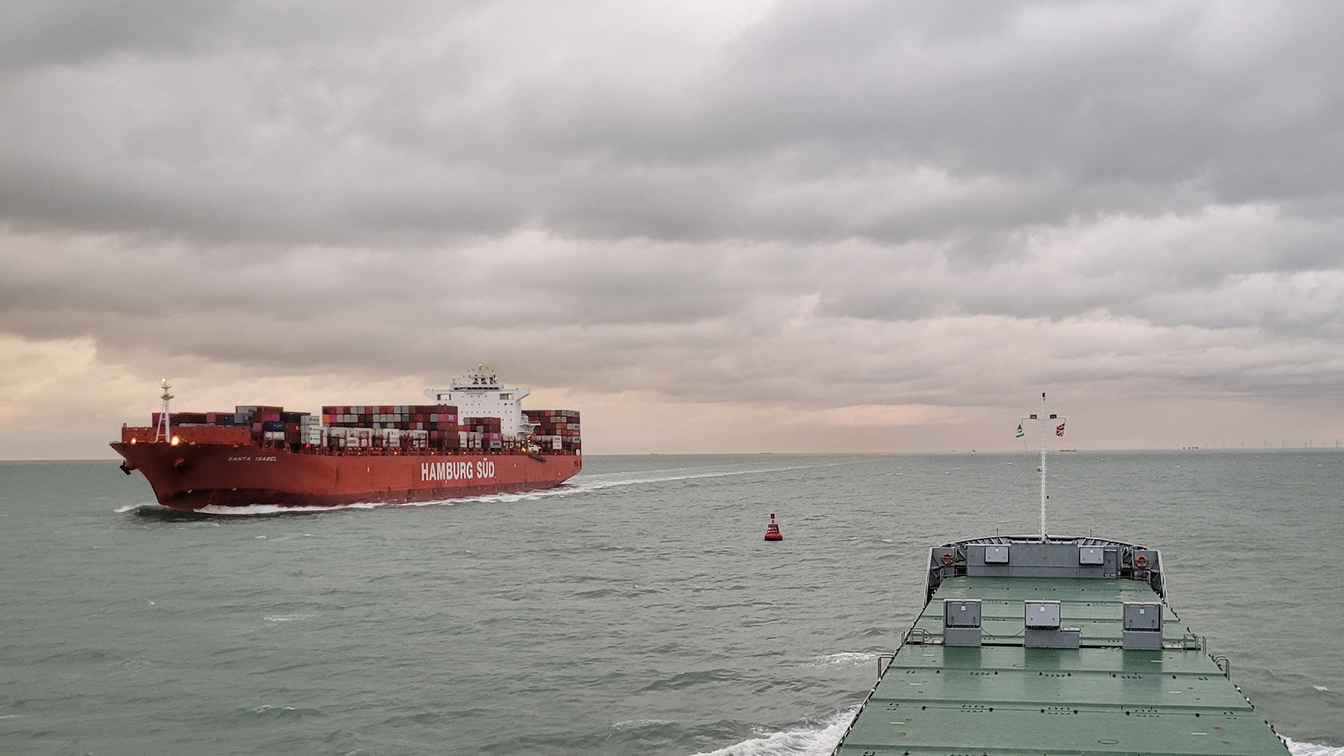 Ship water clouds