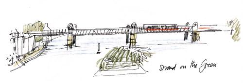 Drawing of Kew railway bridge