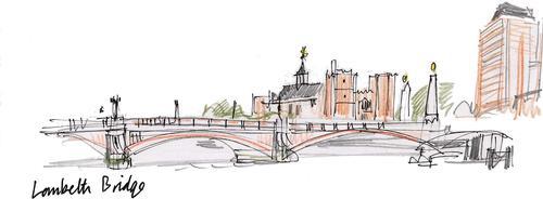 Drawing of Lambeth Bridge