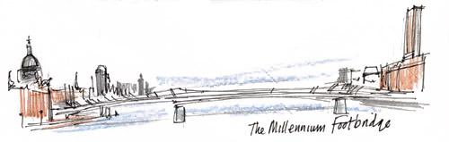 Millennium Bridge Drawing