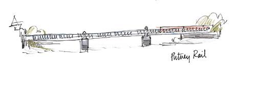 Putney railway bridge drawing