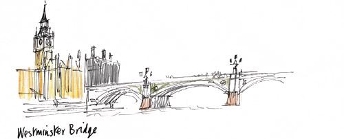 Westminster Bridge drawing
