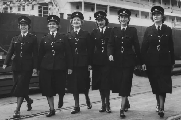 police women at dock