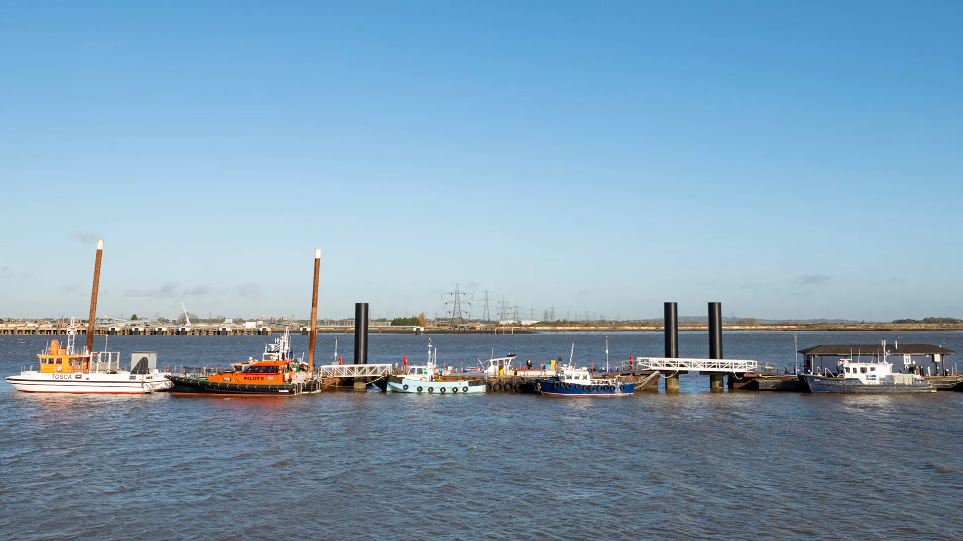 Denton wharf pontoon vessels river