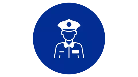 Authority dressed person icon