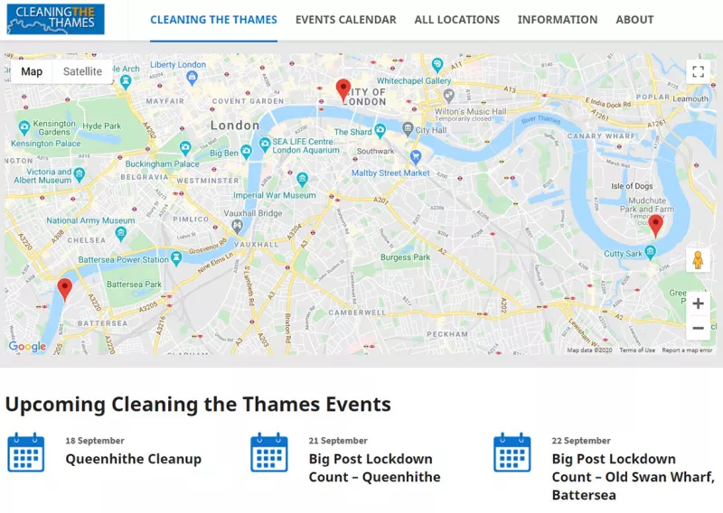 Cleaning the Thames map