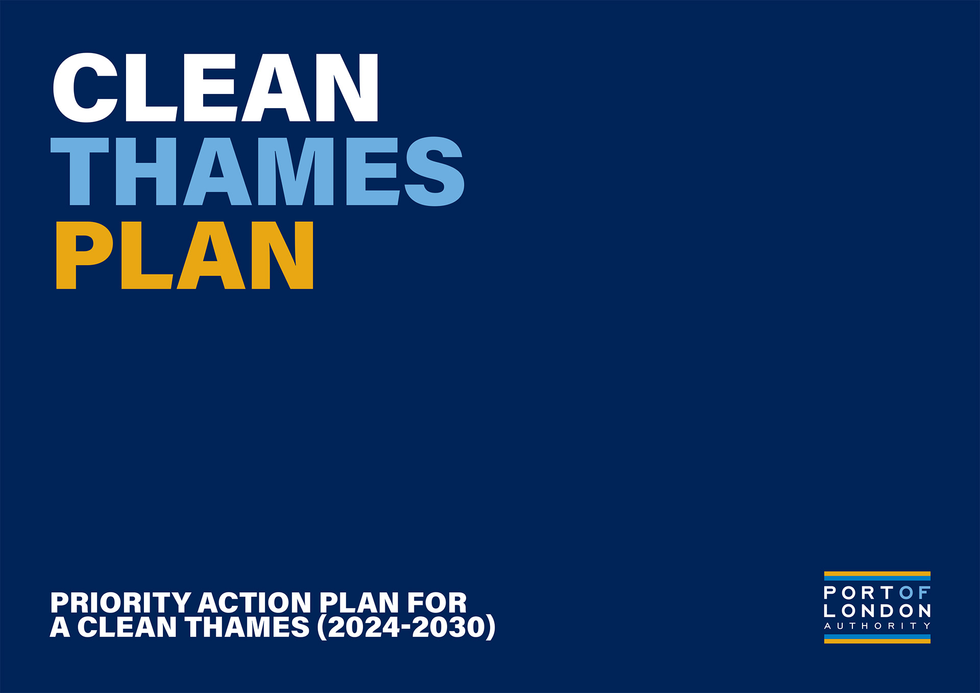 Clean Thames Plan document cover